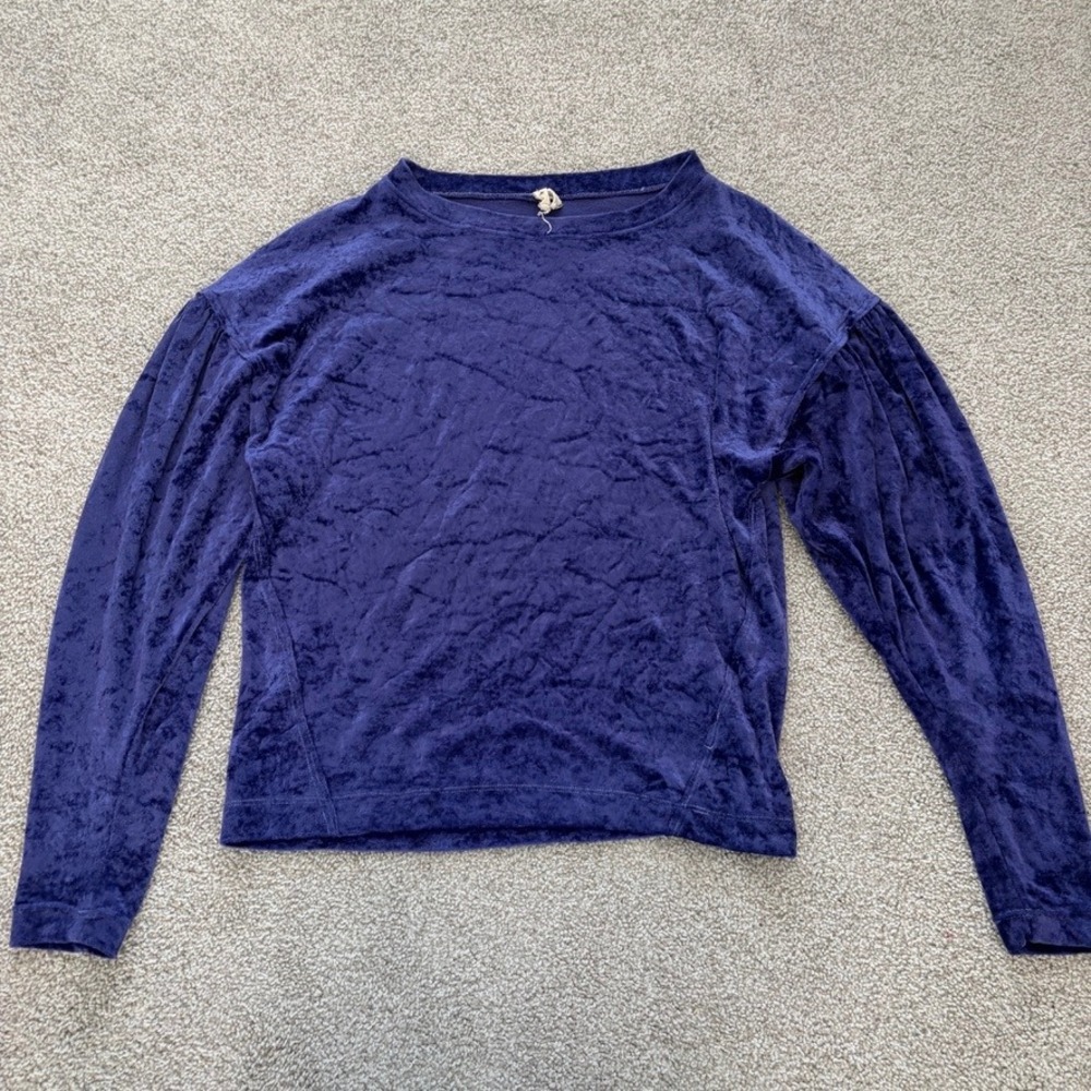 Free People Velvet Top Womens M Purple Whimsigoth Witchy Fairy